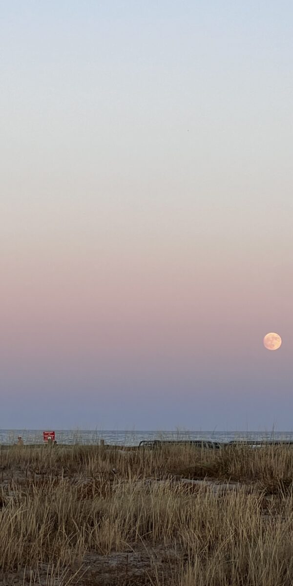 lever de lune à la plage